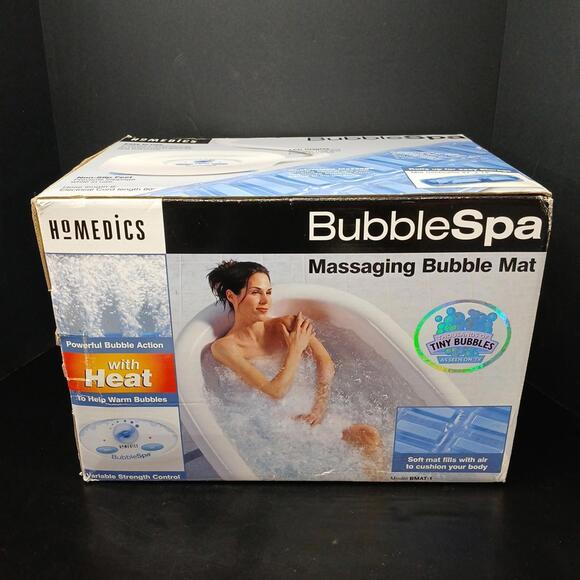 HOMEDICS Bubble Spa Massage Bubble Mat w/ Heat Bath Tub Massager Bathtub BMAT-1